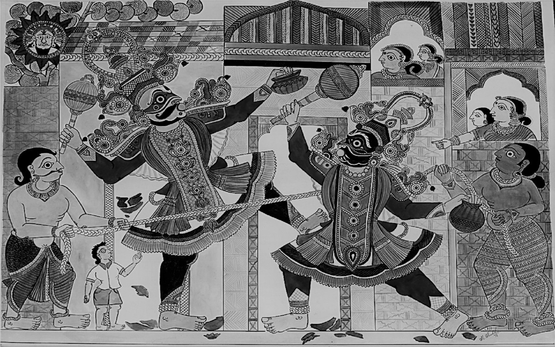 ವ್ಯಾಸವಟದ ಬೀಳಲುಗಳ ನಡುವೆ